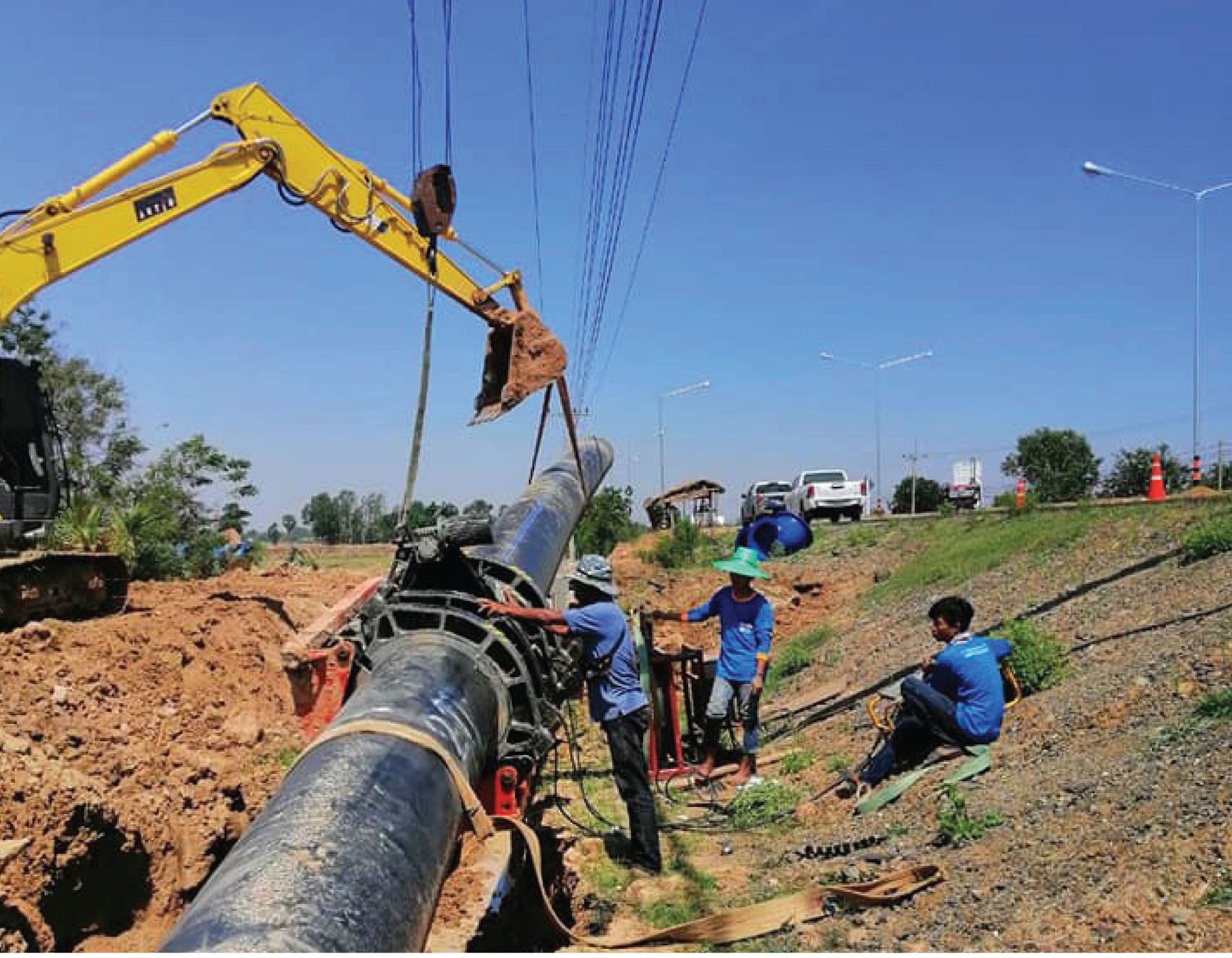 HDPE pipe laying work to help drought, Buriram Province - Thai-Asia P.E ...